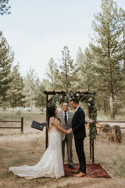 Intimate fall camp wedding at Mount Laguna in San Diego