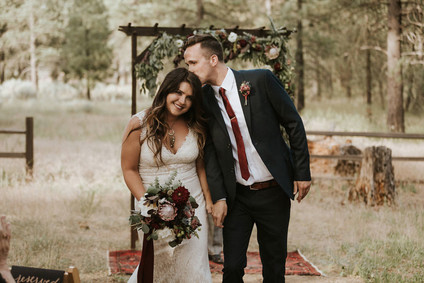 Intimate fall camp wedding at Mount Laguna in San Diego