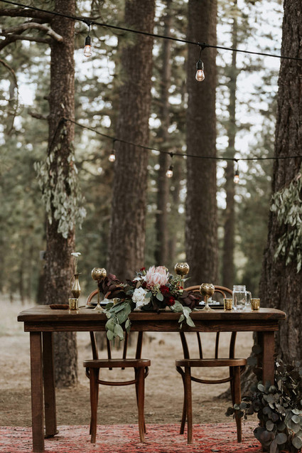 Intimate fall camp wedding at Mount Laguna in San Diego Inspiration