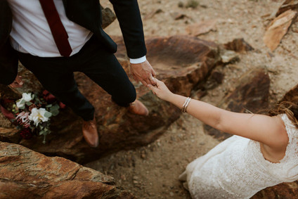 Intimate fall camp wedding at Mount Laguna in San Diego