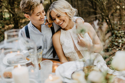 Vintage fall same-sex wedding inspiration