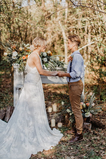 Vintage fall same-sex wedding inspiration