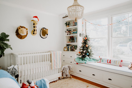 Festive Christmas nursery decor