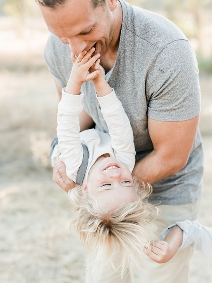 Rustic sparkle holiday family photos in San Diego