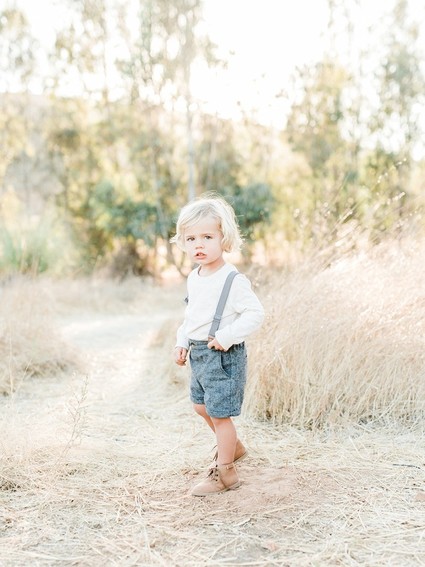 Rustic sparkle holiday family photos in San Diego