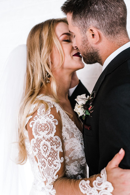 Moody blush and black winter wedding inspiration