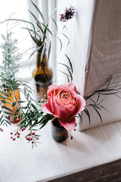 Moody blush and black winter wedding inspiration