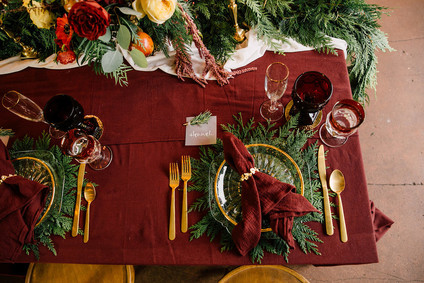 Rose and red winter wedding ideas Inspiration