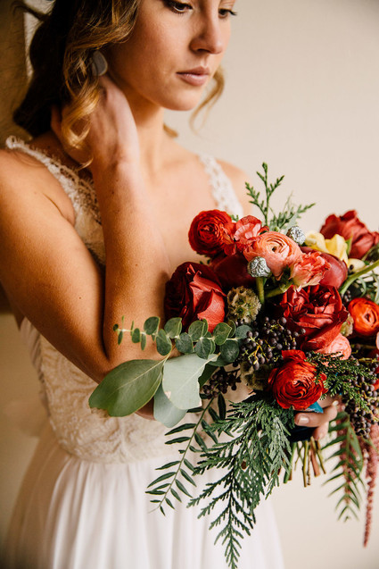 Rose and red winter wedding ideas Inspiration