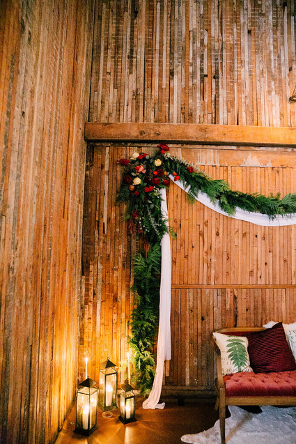 Rose and red winter wedding ideas