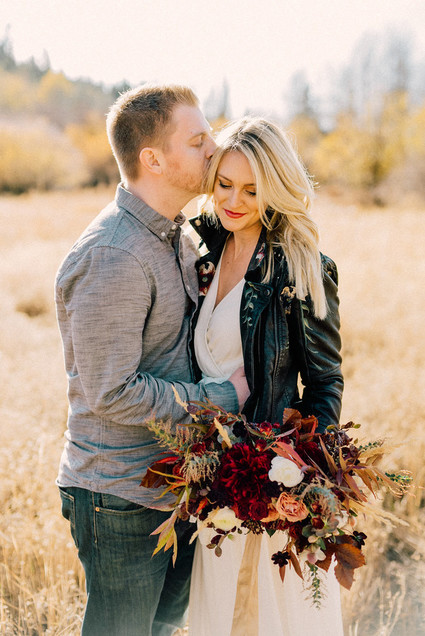 Fall, golden hour engagement photos in Nevada Inspiration