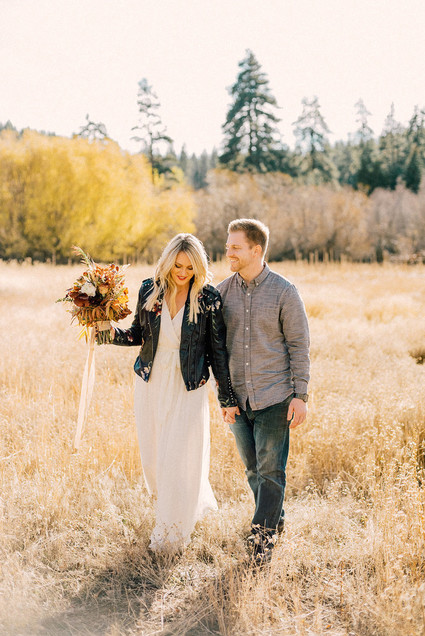 Fall, golden hour engagement photos in Nevada