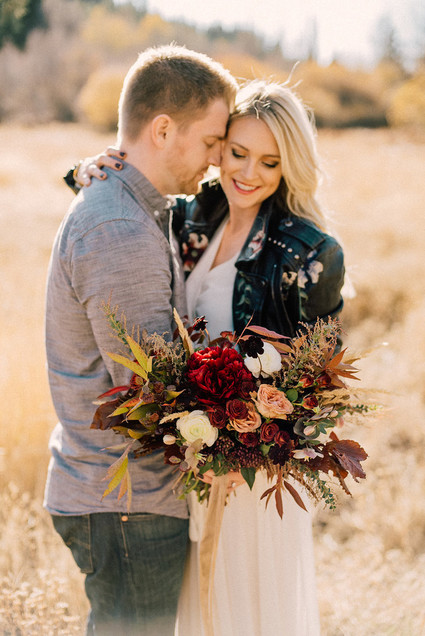 Fall, golden hour engagement photos in Nevada