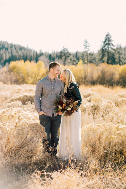 Fall, golden hour engagement photos in Nevada