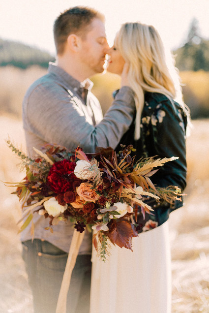 Fall, golden hour engagement photos in Nevada