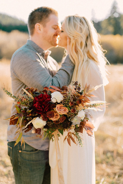 Fall, golden hour engagement photos in Nevada