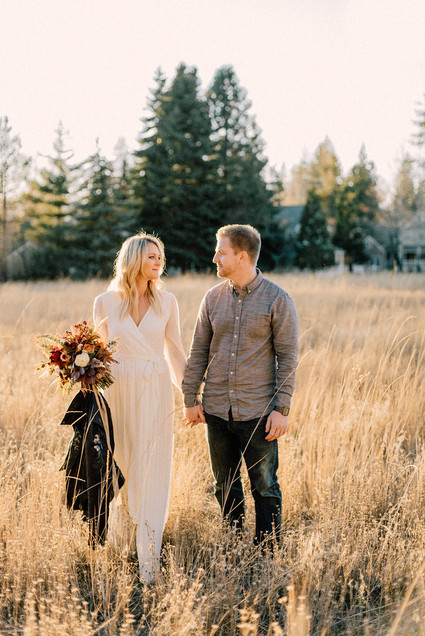Fall, golden hour engagement photos in Nevada
