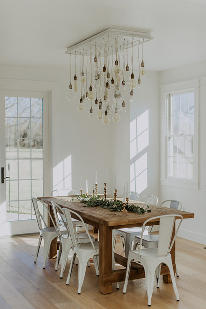 Rustic modern dining room
