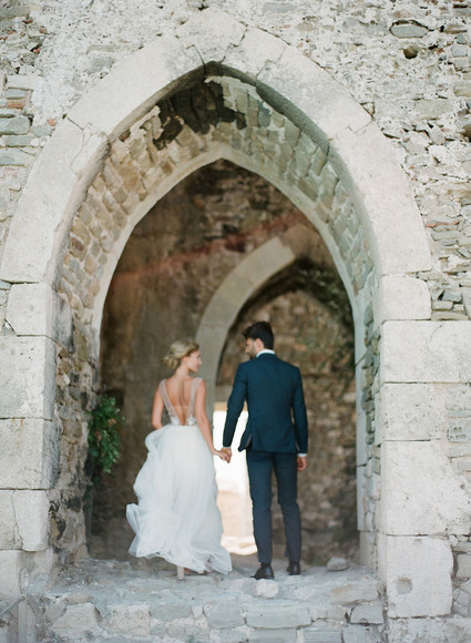 Ancient greek castle elopement at Methoni Castle Inspiration