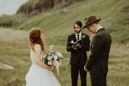 Charming indie Scottish Isle wedding