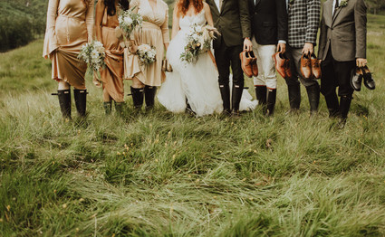 Charming indie Scottish Isle wedding