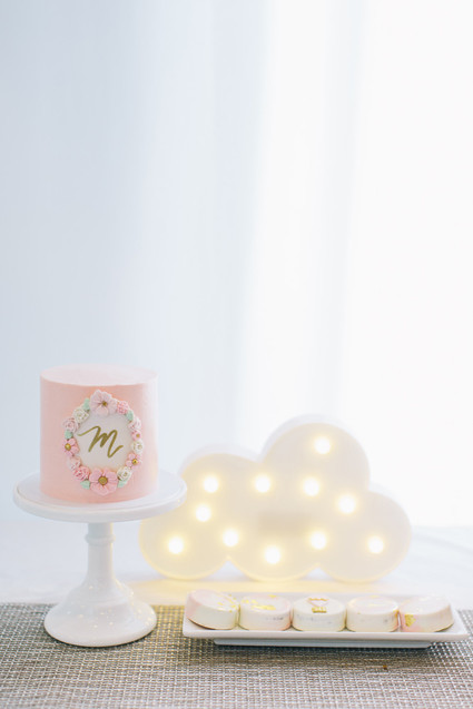 Pink hot air balloon 1st birthday party