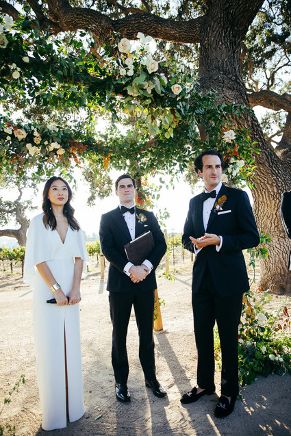 Elegant black and white wedding at Sunstone Winery