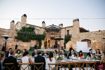 Elegant black and white wedding at Sunstone Winery