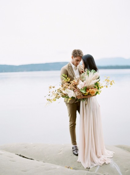 Serene modern Galiano Island wedding inspiration