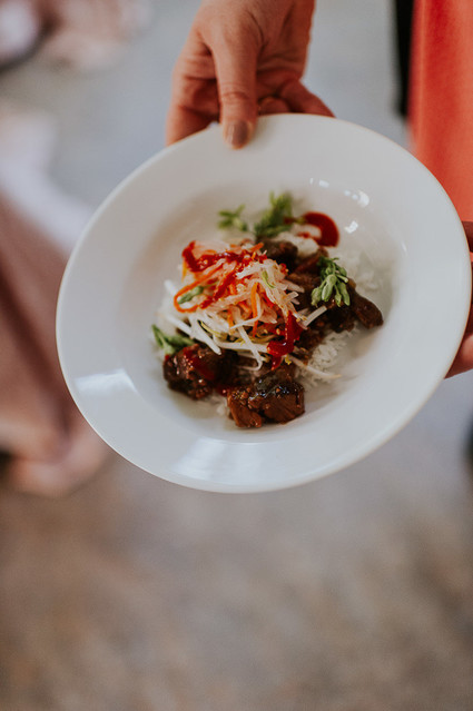 Moody foodie wedding in Edmonton