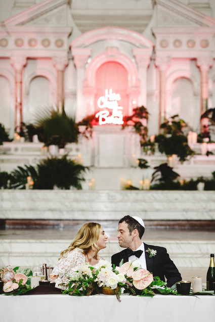 Modern jewel tone wedding at Vibiana in DTLA