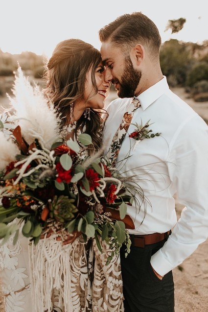Bohemian road trip elopement ideas in Joshua Tree Inspiration