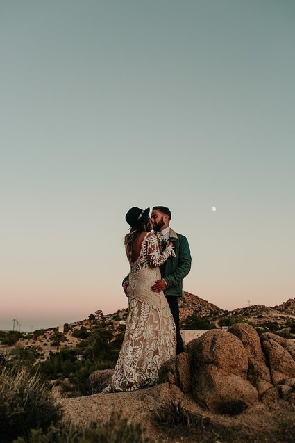 Bohemian road trip elopement ideas in Joshua Tree