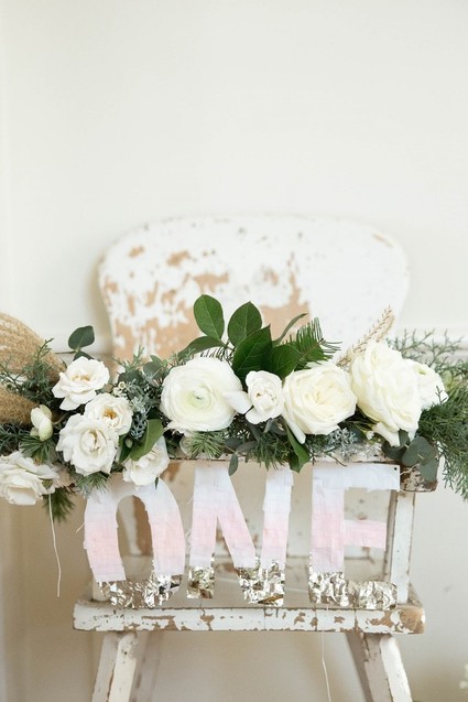 Feminine winter wonderland 1st birthday party Inspiration