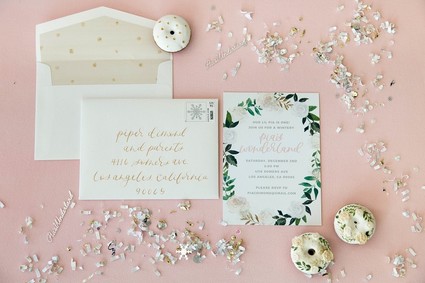 Feminine winter wonderland 1st birthday party Inspiration