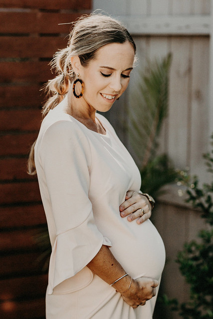 Winter backyard baby shower