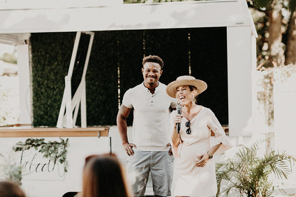 Winter backyard baby shower