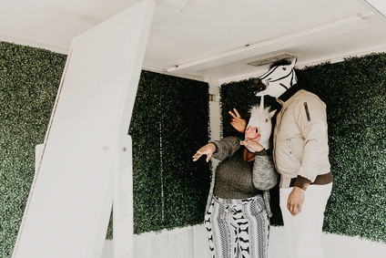 Winter backyard baby shower