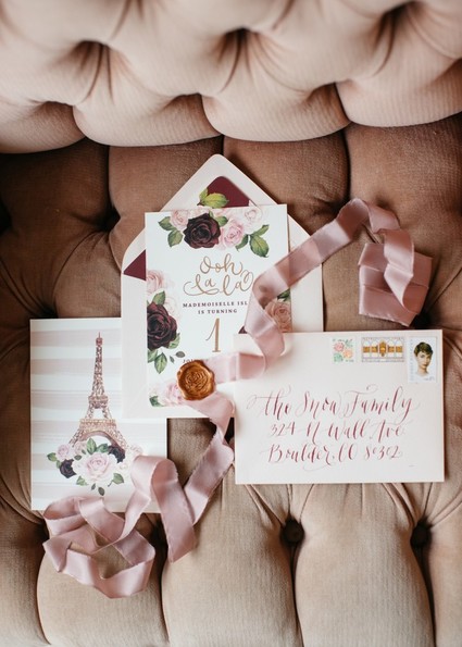 French flower market inspired 1st birthday party