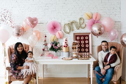 French flower market inspired 1st birthday party