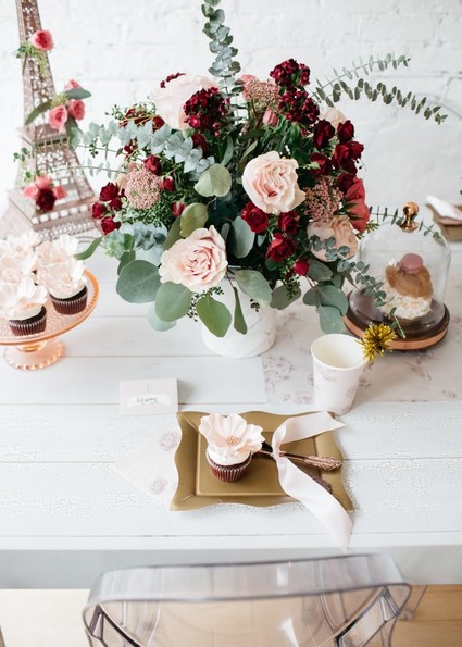 French flower market inspired 1st birthday party