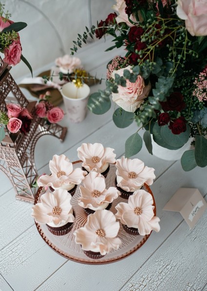 French flower market inspired 1st birthday party