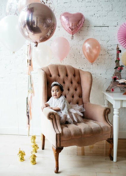 French flower market inspired 1st birthday party Inspiration