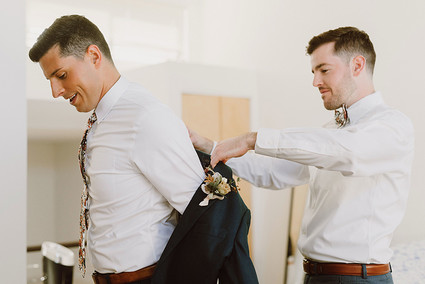 Modern same sex wedding at Foreign Cinema in San Francisco