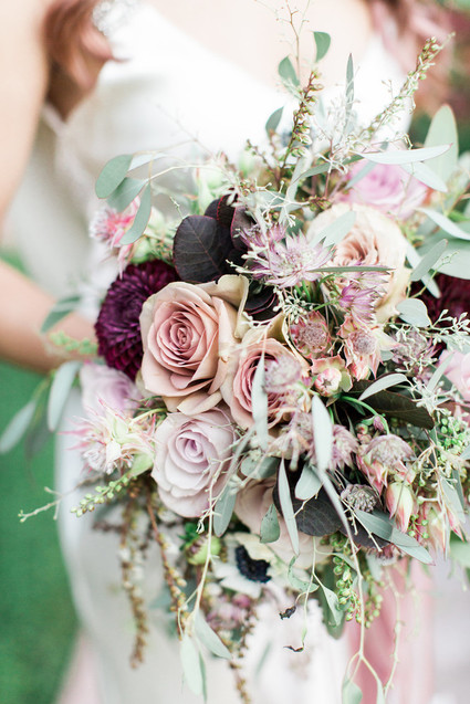 Jewel Tone garden wedding editorial at Eden Gardens