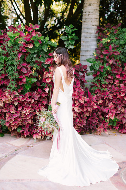 Jewel Tone garden wedding editorial at Eden Gardens