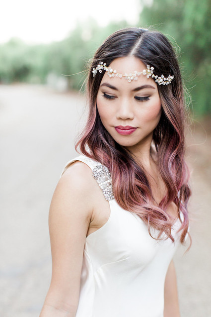 Jewel Tone garden wedding editorial at Eden Gardens