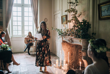 Intimate winter wedding at Chateau de Montplaisant in France