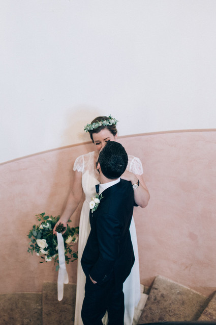 Intimate winter wedding at Chateau de Montplaisant in France