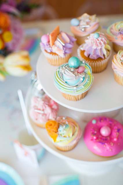 Rainbow pastel unicorn birthday party Inspiration